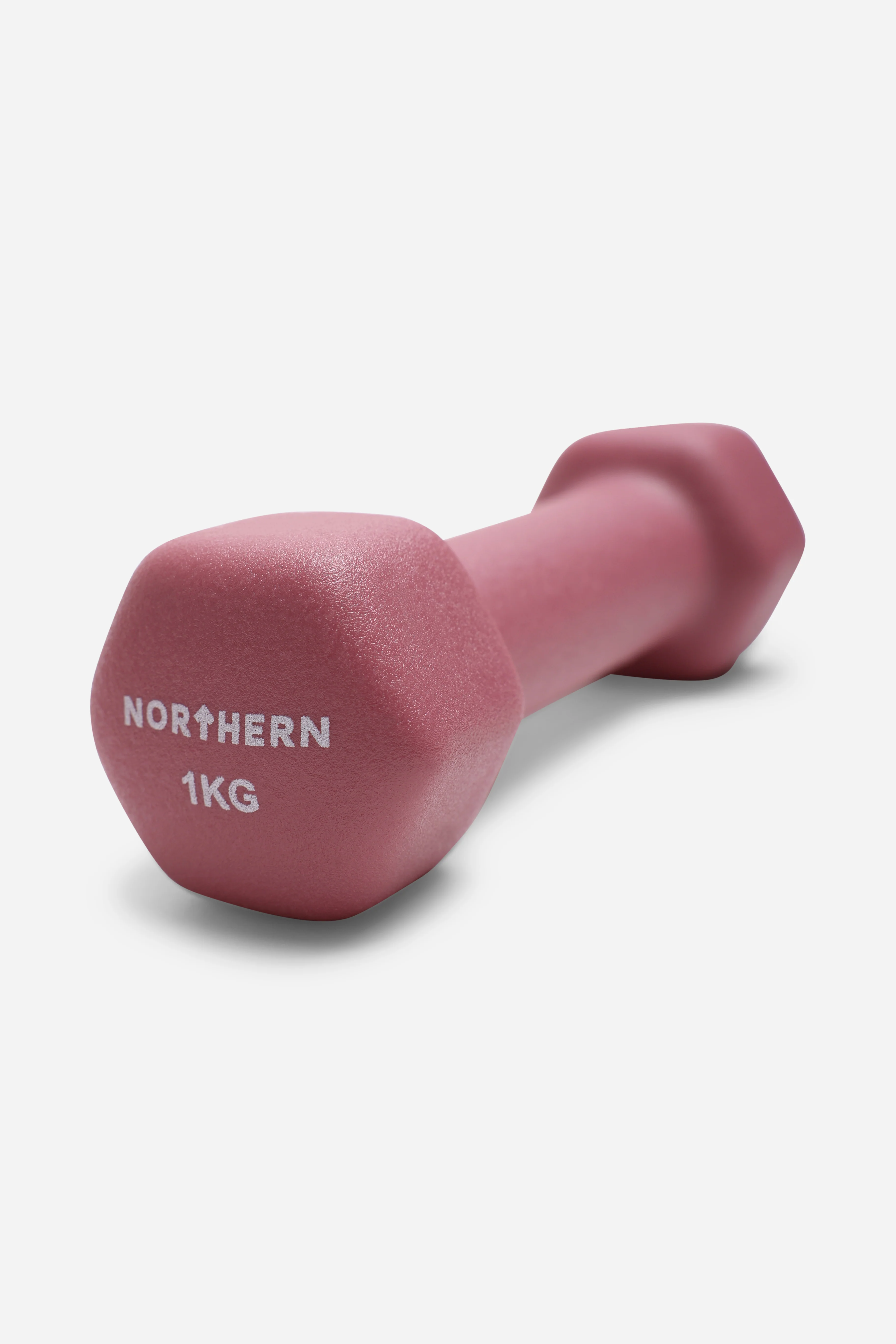 Neoprene Hex Dumbbells 1kg x 2 (2kg) - Dusk Pink - Image 3