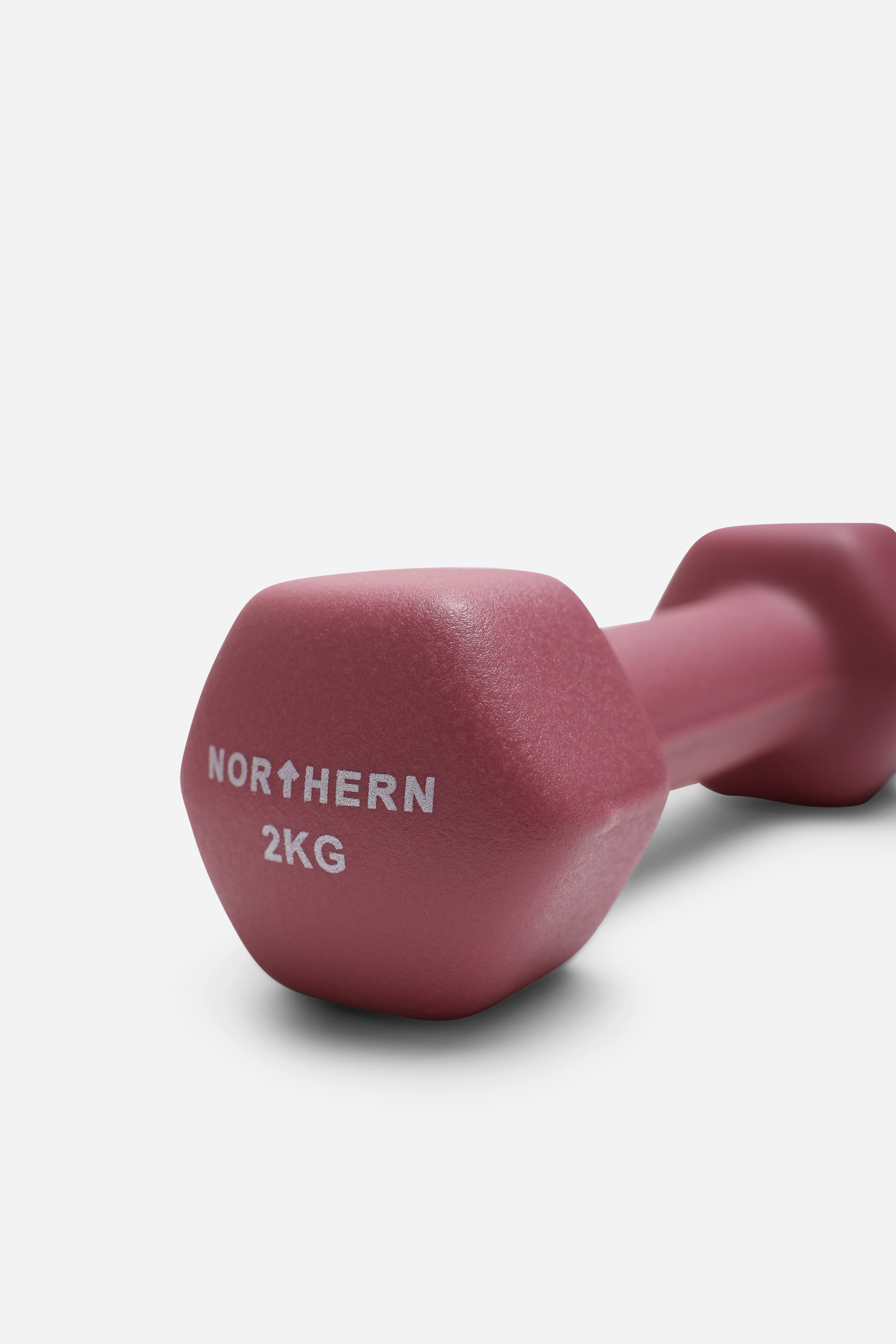 Neoprene Hex Dumbbells 2kg x 2 (4kg) - Dusk Pink - Image 3
