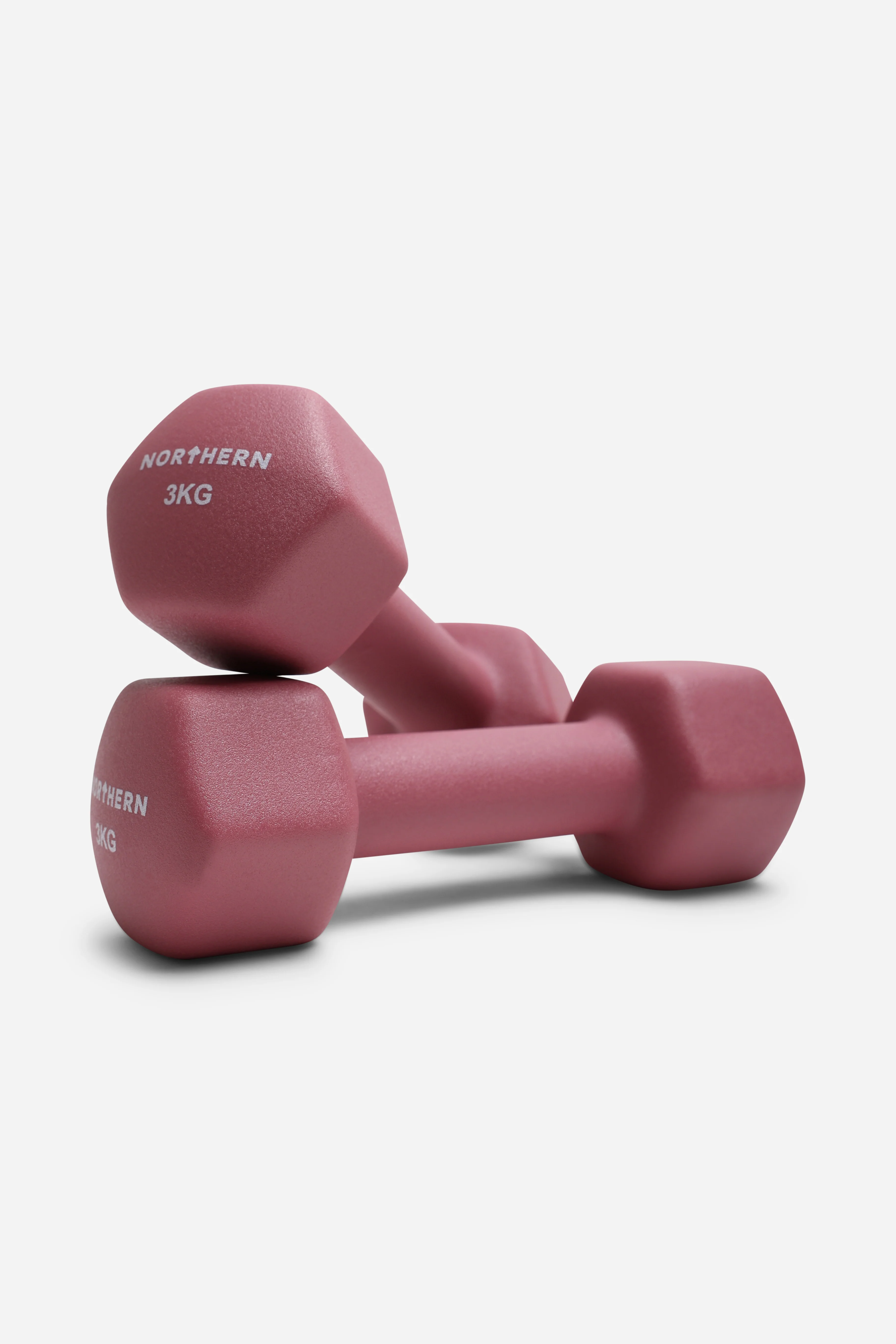 Neoprene Hex Dumbbells 3kg x 2 (6kg) - Dusk Pink
