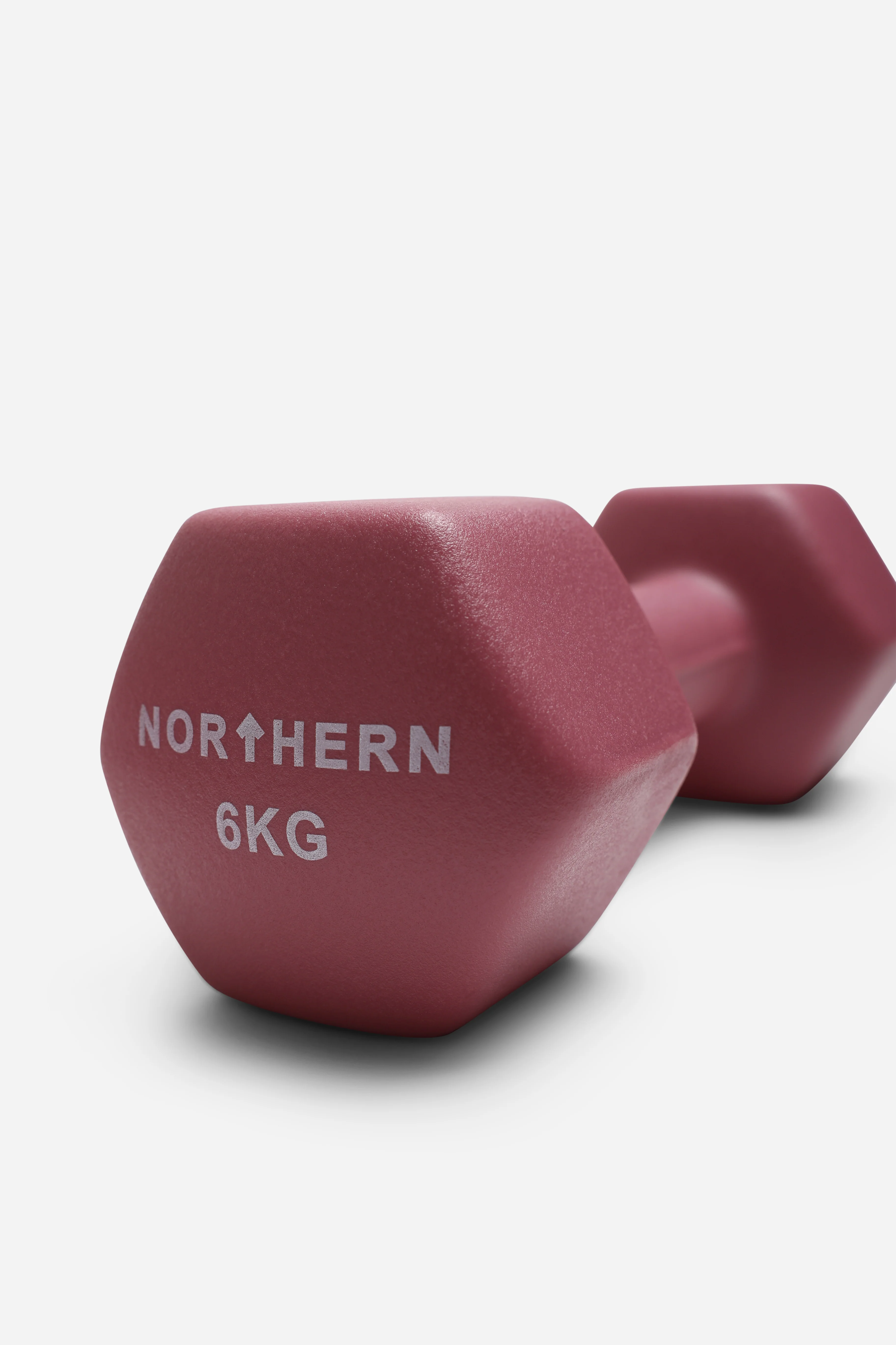 Neoprene Hex Dumbbells 6kg x 2 (12kg) - Dusk Pink - Image 3