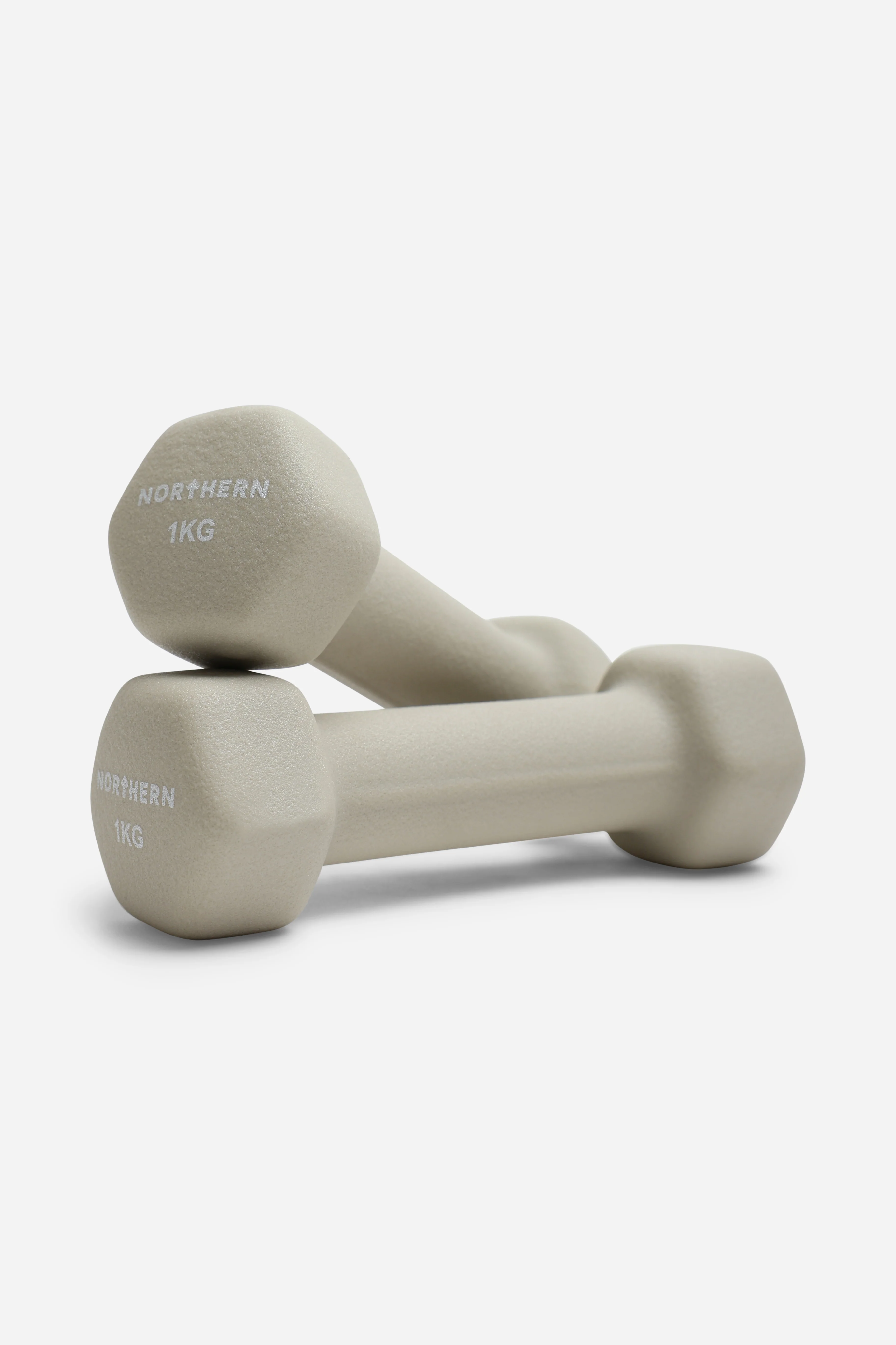 Neoprene Hex Dumbbells 1kg x 2 (2kg) - Natural Stone
