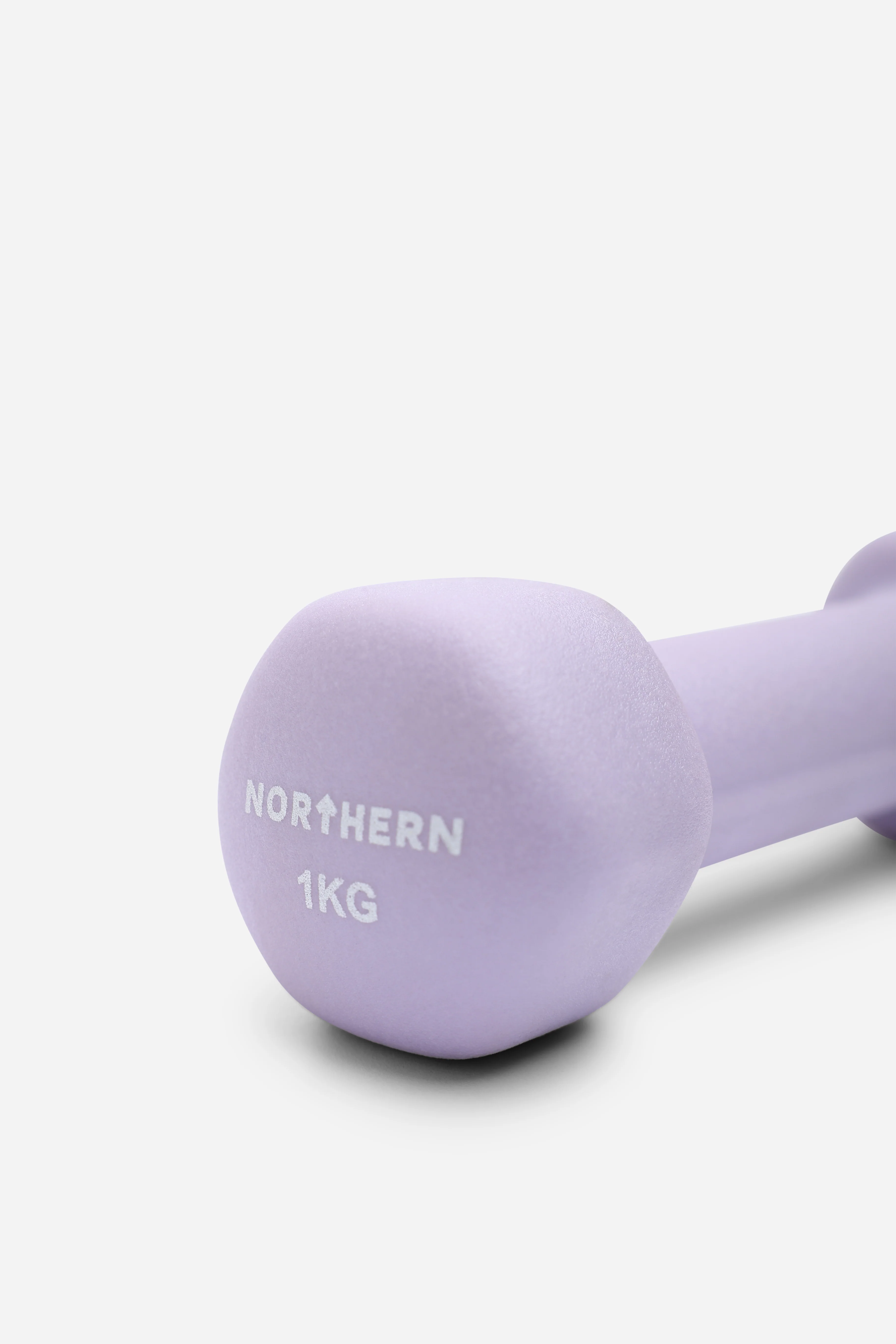 Neoprene Hex Dumbbells 1kg x 2 (2kg) - Soft Lavender - Image 3