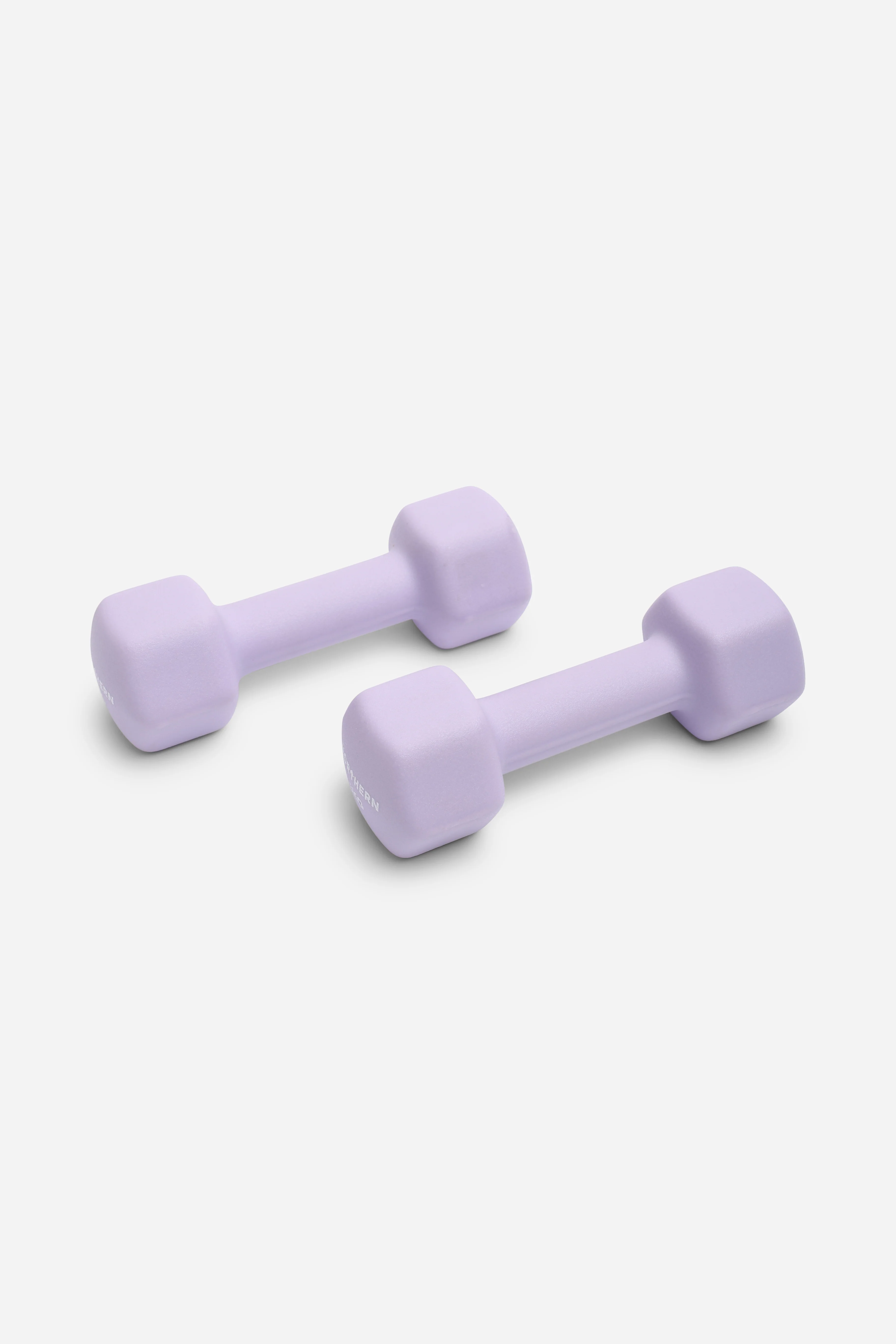 Neoprene Hex Dumbbells 3kg x 2 (6kg) - Soft Lavender - Image 2