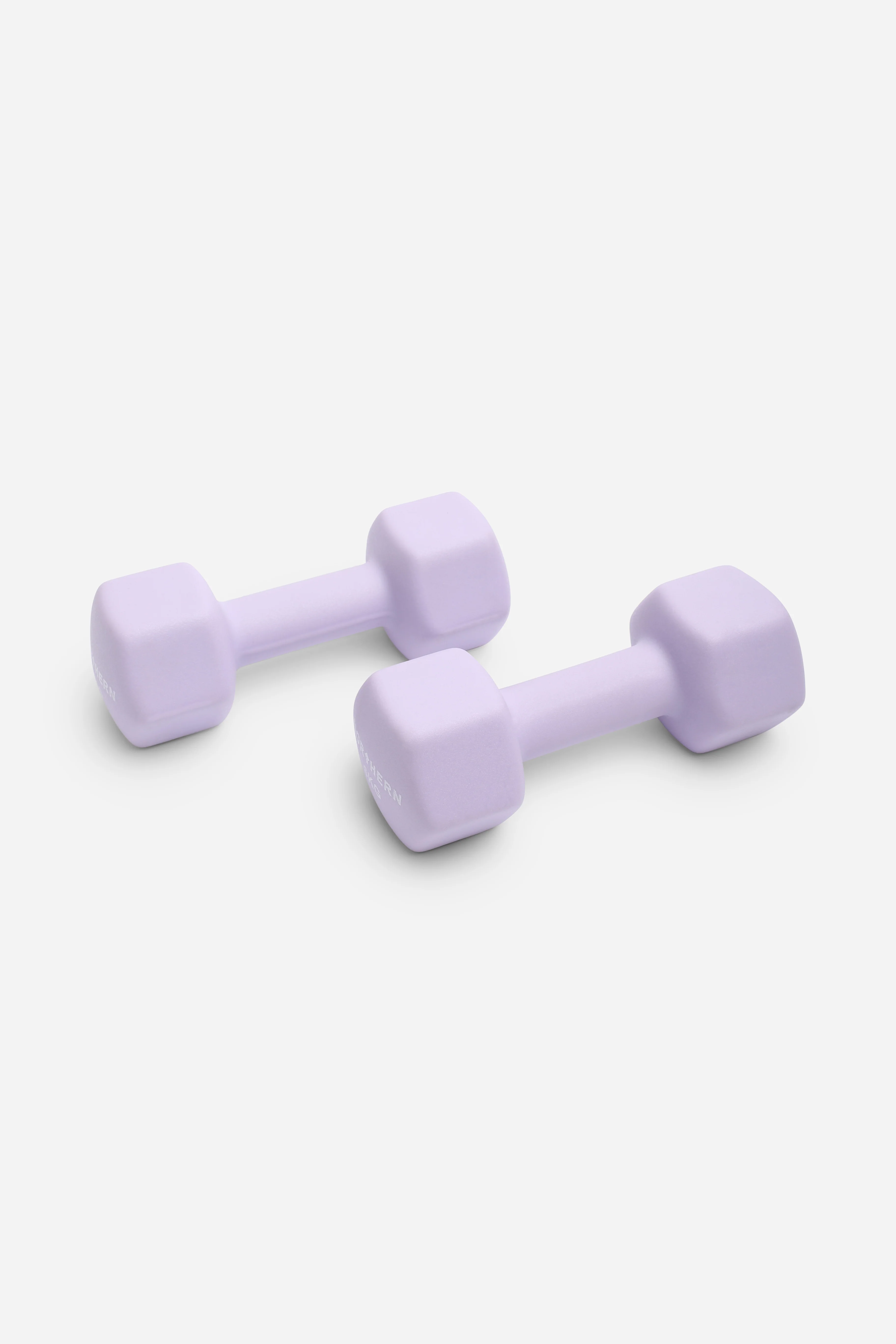 Neoprene Hex Dumbbells 6kg x 2 (12kg) - Soft Lavender - Image 2